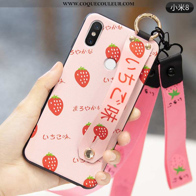 Housse Xiaomi Mi 8 Silicone Coque Fruit, Étui Xiaomi Mi 8 Protection Légères Verte