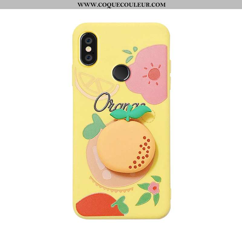 Housse Xiaomi Mi 8 Silicone Personnalité Jeunesse, Étui Xiaomi Mi 8 Protection Dessin Animé Jaune