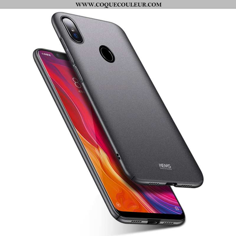 Étui Xiaomi Mi 8 Créatif Couvercle Arrière Incassable, Coque Xiaomi Mi 8 Ultra Difficile Noir