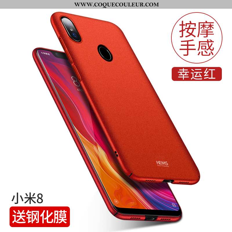 Étui Xiaomi Mi 8 Créatif Couvercle Arrière Incassable, Coque Xiaomi Mi 8 Ultra Difficile Noir