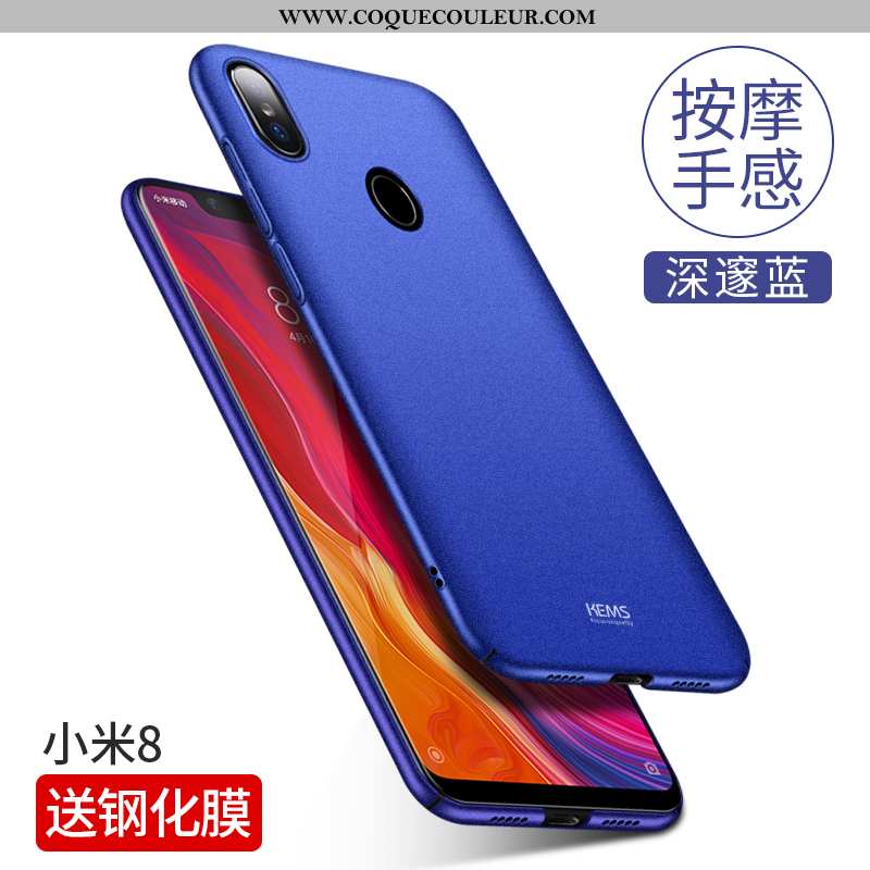 Étui Xiaomi Mi 8 Créatif Couvercle Arrière Incassable, Coque Xiaomi Mi 8 Ultra Difficile Noir