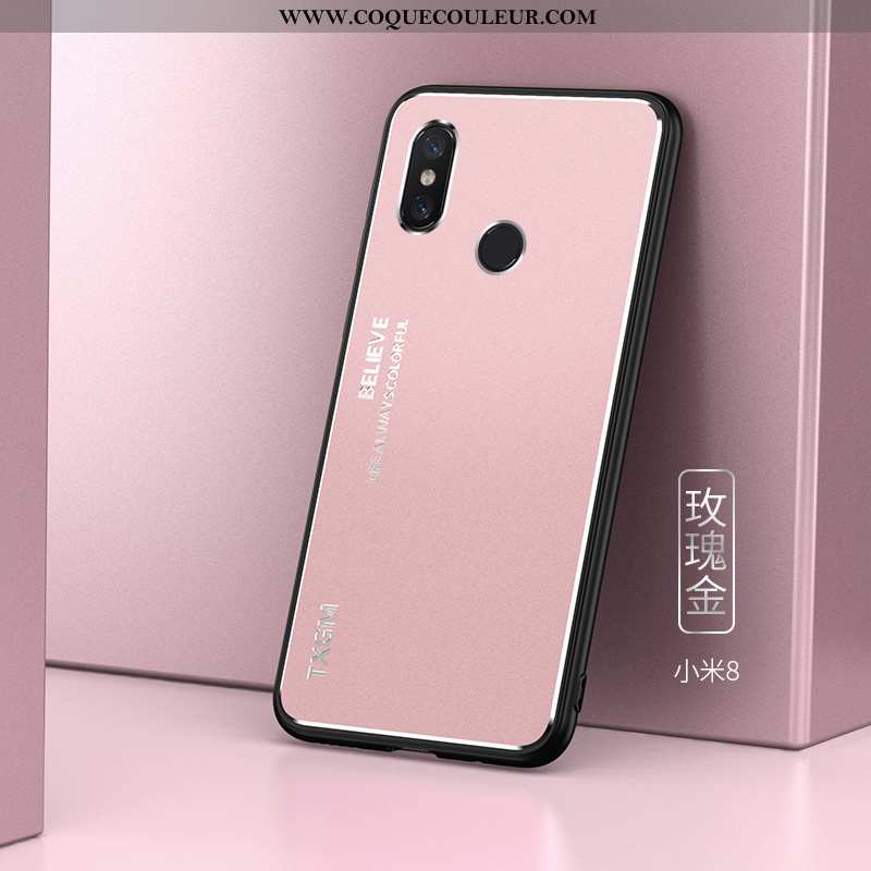 Housse Xiaomi Mi 8 Ultra Tout Compris Protection, Étui Xiaomi Mi 8 Légère Personnalité Rose