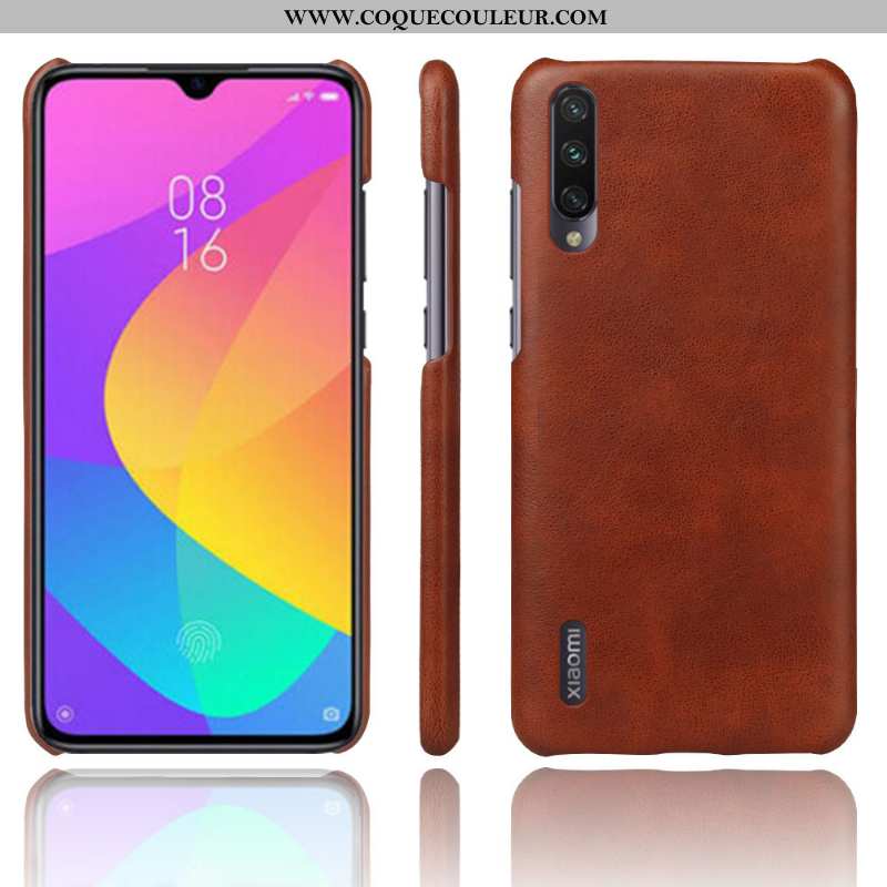 Coque Xiaomi Mi 9 Lite Délavé En Daim Étui Imperméable, Housse Xiaomi Mi 9 Lite Cuir Téléphone Porta