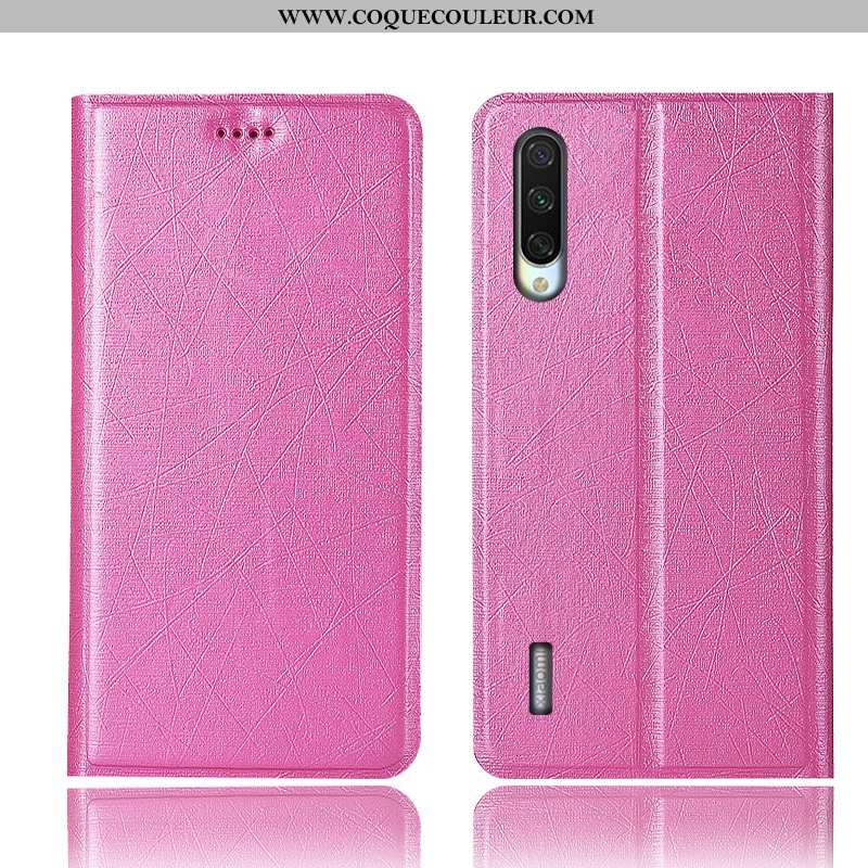 Housse Xiaomi Mi 9 Lite Protection Tout Compris Soie, Étui Xiaomi Mi 9 Lite Cuir Incassable Doré