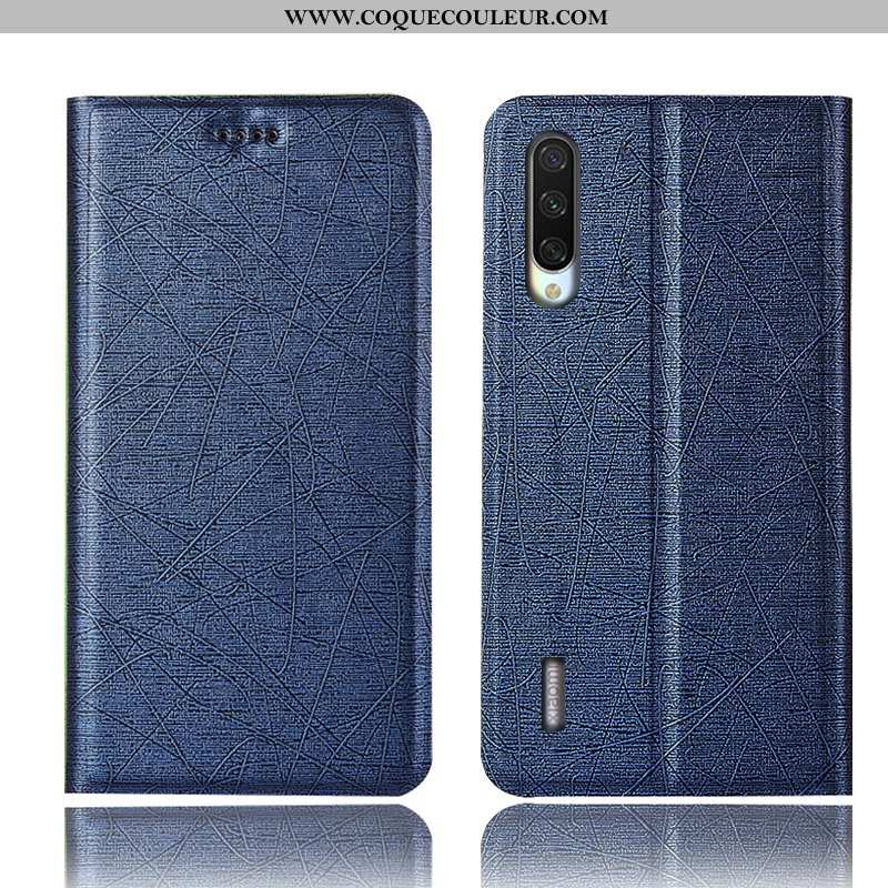 Housse Xiaomi Mi 9 Lite Protection Tout Compris Soie, Étui Xiaomi Mi 9 Lite Cuir Incassable Doré