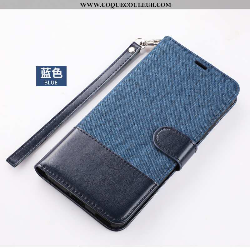 Étui Xiaomi Mi 9 Lite Cuir Coque Incassable, Xiaomi Mi 9 Lite Téléphone Portable Bleu