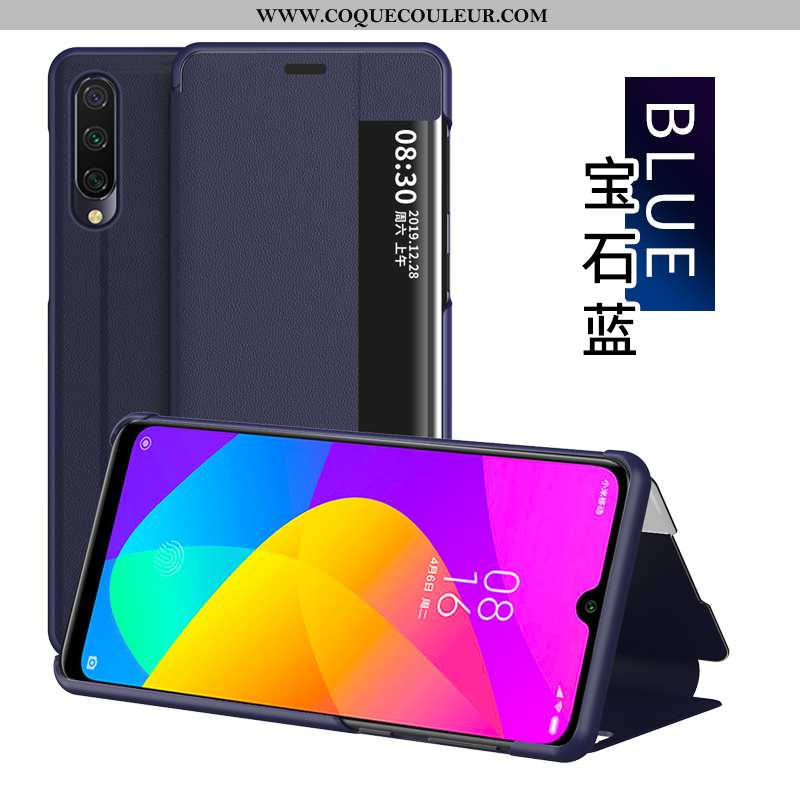 Housse Xiaomi Mi 9 Lite Créatif Téléphone Portable Incassable, Étui Xiaomi Mi 9 Lite Cuir Rouge