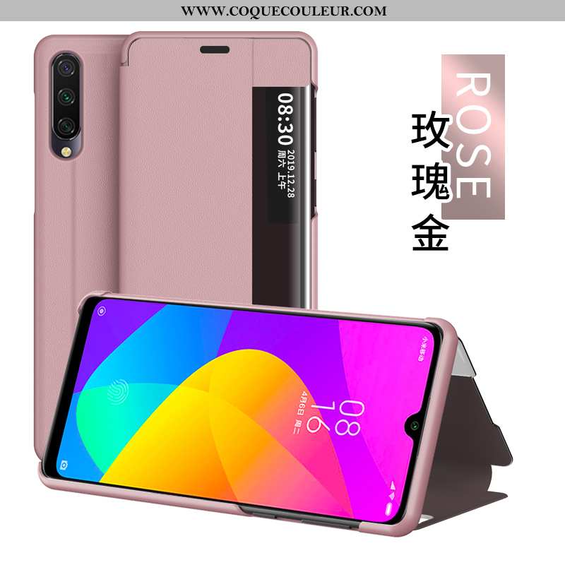 Housse Xiaomi Mi 9 Lite Créatif Téléphone Portable Incassable, Étui Xiaomi Mi 9 Lite Cuir Rouge