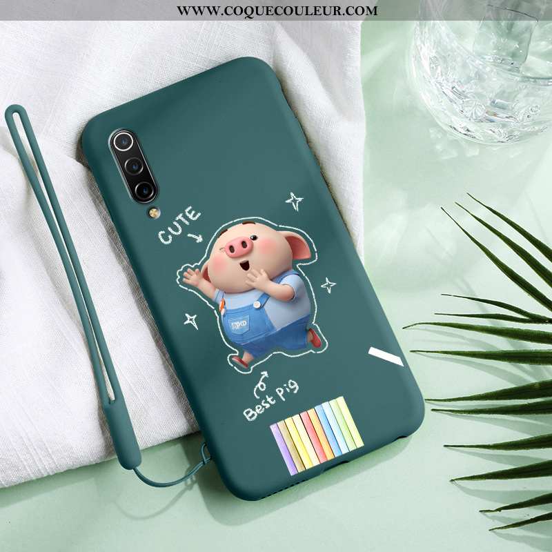 Étui Xiaomi Mi 9 Lite Fluide Doux Difficile Petit, Coque Xiaomi Mi 9 Lite Silicone Jaune