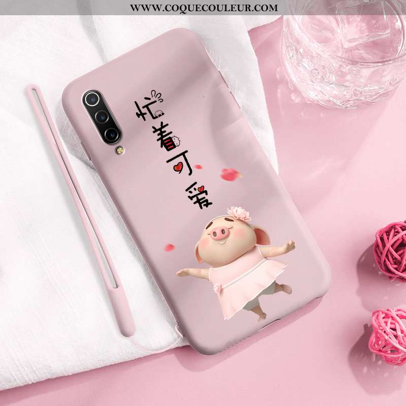 Étui Xiaomi Mi 9 Lite Fluide Doux Difficile Petit, Coque Xiaomi Mi 9 Lite Silicone Jaune