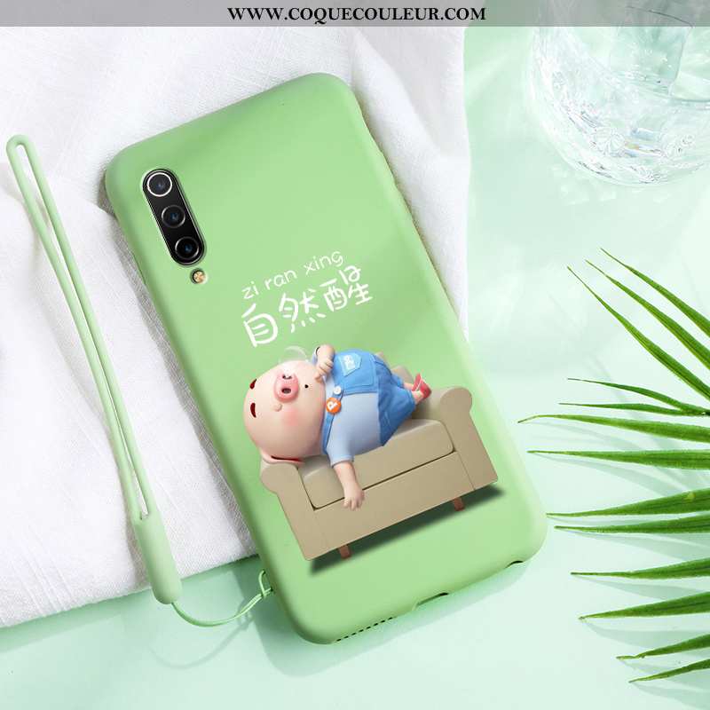 Étui Xiaomi Mi 9 Lite Fluide Doux Difficile Petit, Coque Xiaomi Mi 9 Lite Silicone Jaune