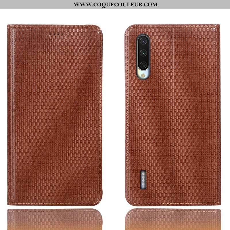 Étui Xiaomi Mi 9 Lite Modèle Fleurie Housse Coque, Coque Xiaomi Mi 9 Lite Protection Marron