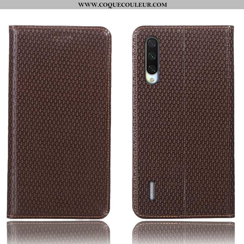 Étui Xiaomi Mi 9 Lite Modèle Fleurie Housse Coque, Coque Xiaomi Mi 9 Lite Protection Marron