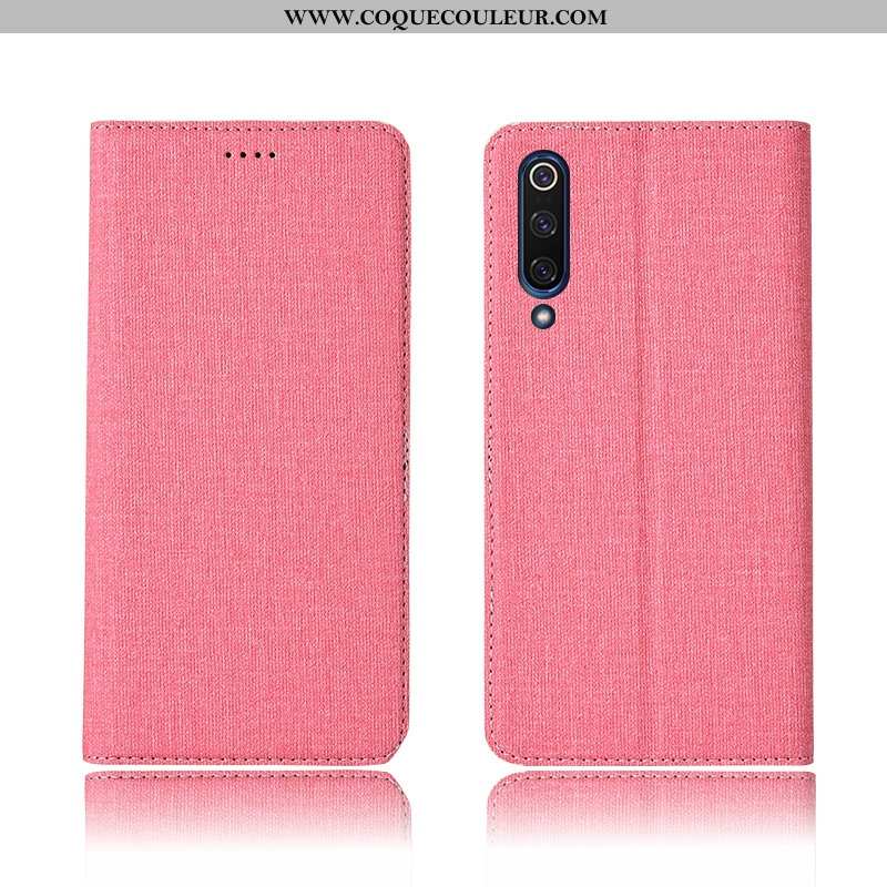 Housse Xiaomi Mi 9 Lite Protection Personnalisé Tout Compris, Étui Xiaomi Mi 9 Lite Cuir Petit Rose