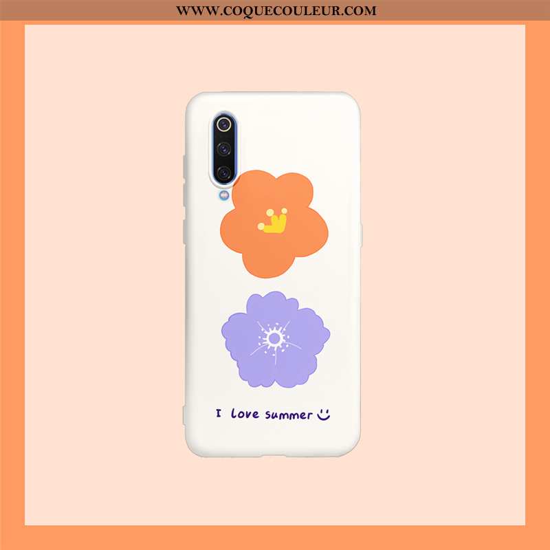 Étui Xiaomi Mi 9 Lite Silicone Petit Fluide Doux, Coque Xiaomi Mi 9 Lite Dessin Animé Charmant Rose