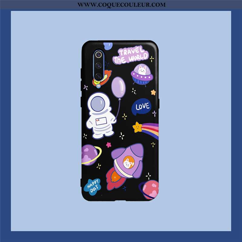 Étui Xiaomi Mi 9 Lite Silicone Petit Fluide Doux, Coque Xiaomi Mi 9 Lite Dessin Animé Charmant Rose