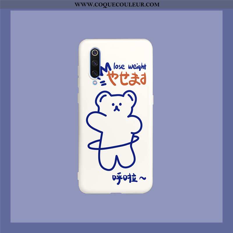 Étui Xiaomi Mi 9 Lite Silicone Petit Fluide Doux, Coque Xiaomi Mi 9 Lite Dessin Animé Charmant Rose