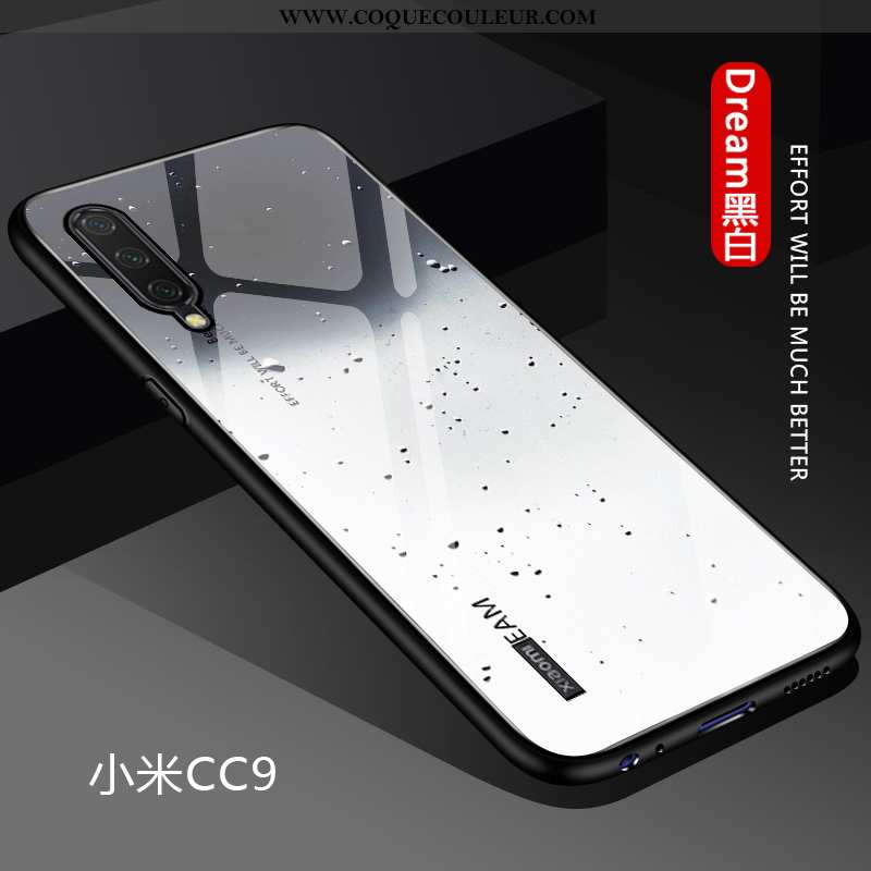 Coque Xiaomi Mi 9 Lite Légère Étui Petit, Housse Xiaomi Mi 9 Lite Fluide Doux Personnalité Bleu Fonc