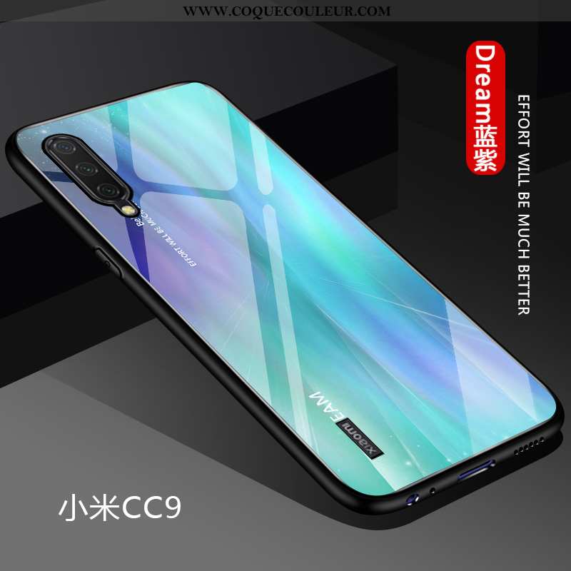 Coque Xiaomi Mi 9 Lite Légère Étui Petit, Housse Xiaomi Mi 9 Lite Fluide Doux Personnalité Bleu Fonc