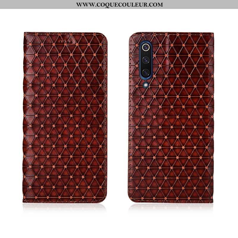 Coque Xiaomi Mi 9 Lite Cuir Véritable Petit Personnalisé, Housse Xiaomi Mi 9 Lite Cuir Incassable Ma