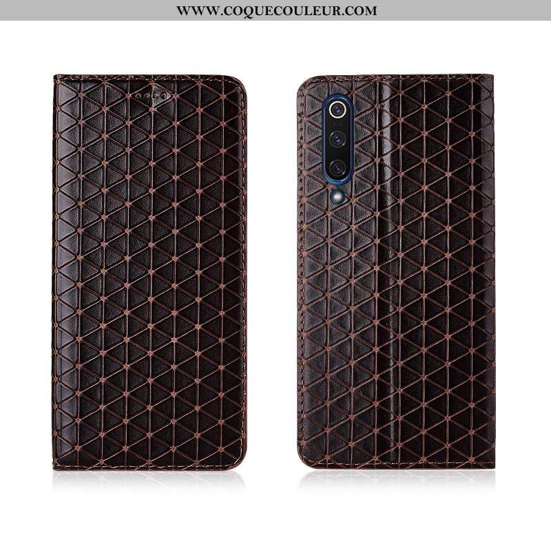 Coque Xiaomi Mi 9 Lite Cuir Véritable Petit Personnalisé, Housse Xiaomi Mi 9 Lite Cuir Incassable Ma