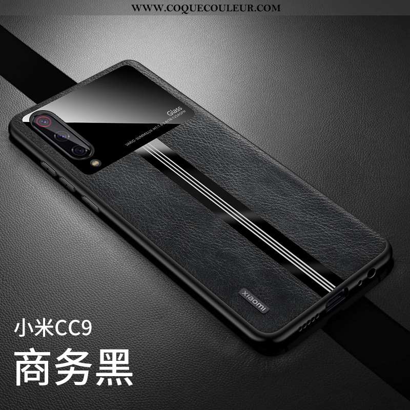 Housse Xiaomi Mi 9 Lite Personnalité Noir Modèle Fleurie, Étui Xiaomi Mi 9 Lite Créatif Nouveau