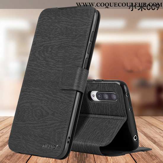 Coque Xiaomi Mi 9 Lite Silicone Petit Cuir, Housse Xiaomi Mi 9 Lite Protection Téléphone Portable Ro