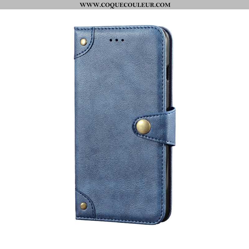 Coque Xiaomi Mi 9 Lite Protection Cuir Petit, Housse Xiaomi Mi 9 Lite Personnalité Bleu