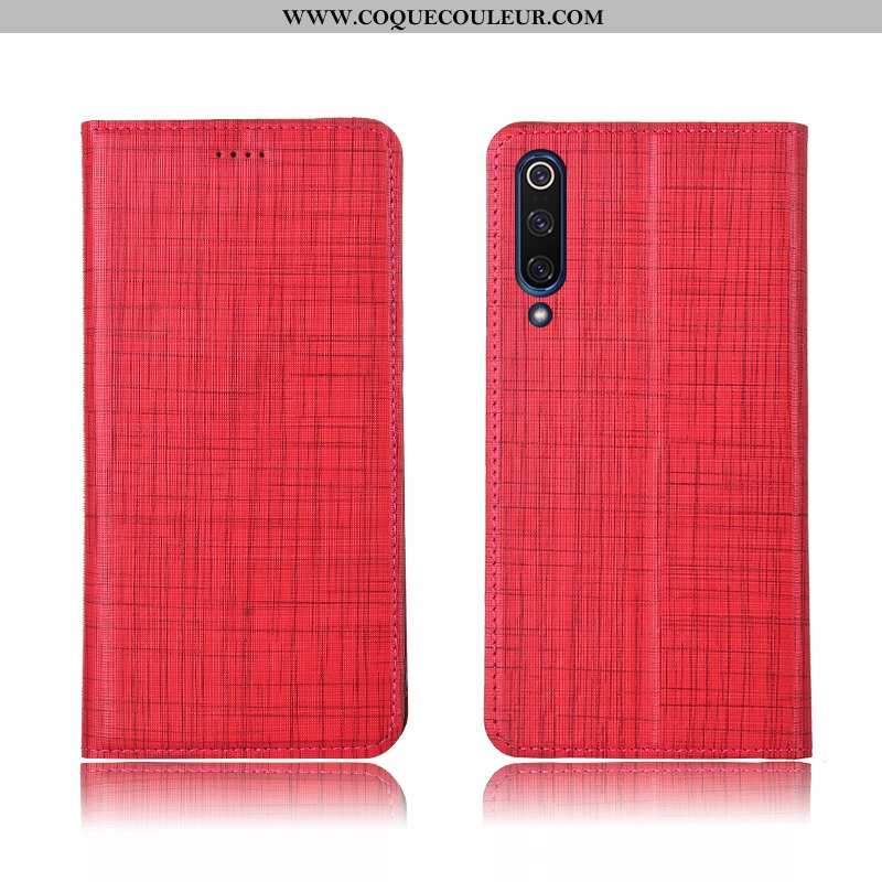 Étui Xiaomi Mi 9 Lite Silicone Petit Incassable, Coque Xiaomi Mi 9 Lite Protection Fluide Doux Rouge