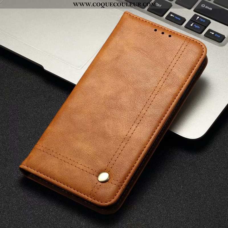 Étui Xiaomi Mi 9 Lite Cuir Petit, Coque Xiaomi Mi 9 Lite Business Noir