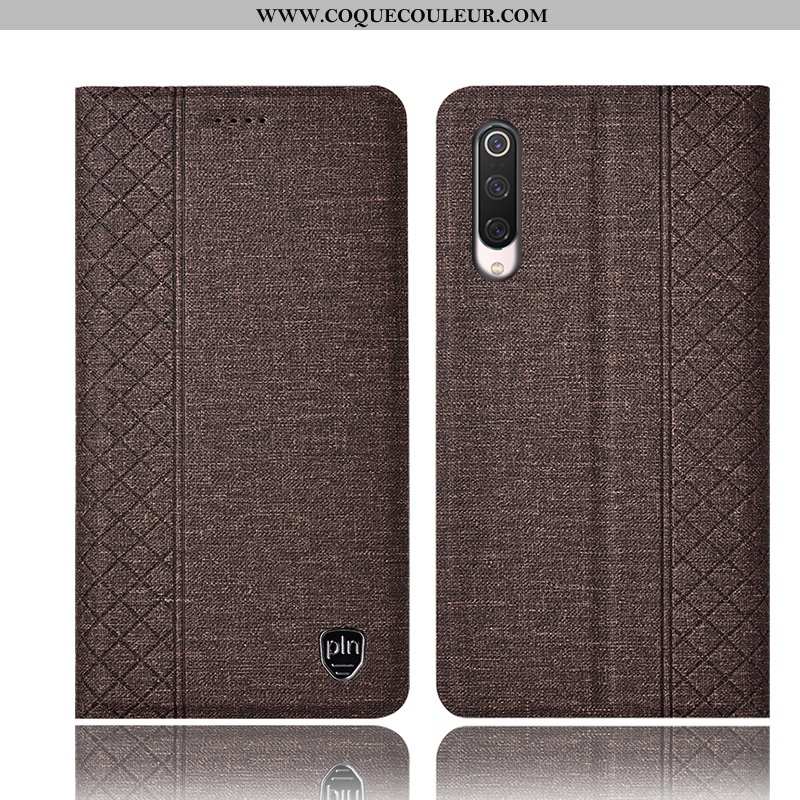 Housse Xiaomi Mi 9 Se Protection Tout Compris Téléphone Portable, Étui Xiaomi Mi 9 Se Cuir Gris