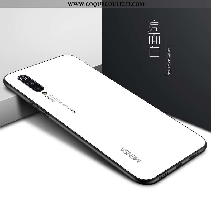 Housse Xiaomi Mi 9 Se Protection Tendance Coque, Étui Xiaomi Mi 9 Se Verre Créatif Bleu