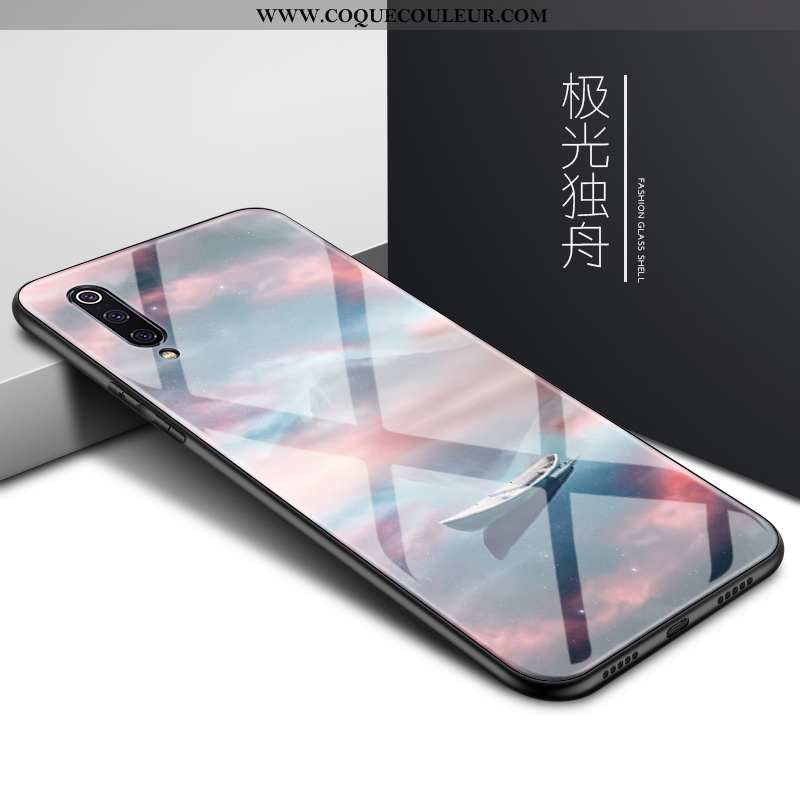 Housse Xiaomi Mi 9 Se Protection Tendance Coque, Étui Xiaomi Mi 9 Se Verre Créatif Bleu