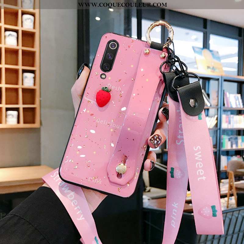 Coque Xiaomi Mi 9 Se Protection Charmant Modèle, Housse Xiaomi Mi 9 Se Ornements Suspendus Étui Rose