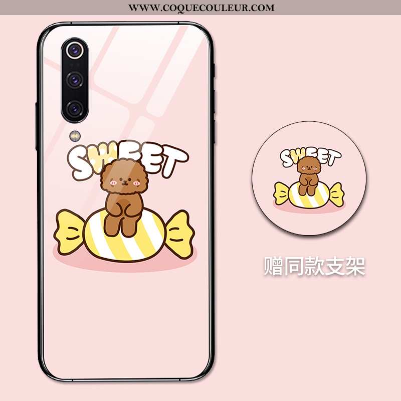 Coque Xiaomi Mi 9 Se Personnalité Amoureux Petit, Housse Xiaomi Mi 9 Se Créatif Nouveau Rose