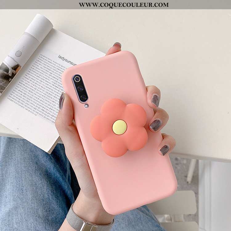 Étui Xiaomi Mi 9 Se Fluide Doux Téléphone Portable Coque, Coque Xiaomi Mi 9 Se Silicone Support Rose