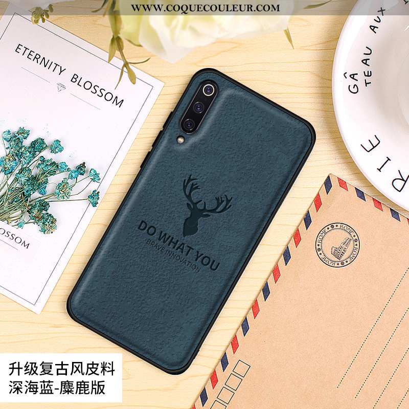 Coque Xiaomi Mi 9 Se Protection Modèle Fleurie Créatif, Housse Xiaomi Mi 9 Se Délavé En Daim Marron