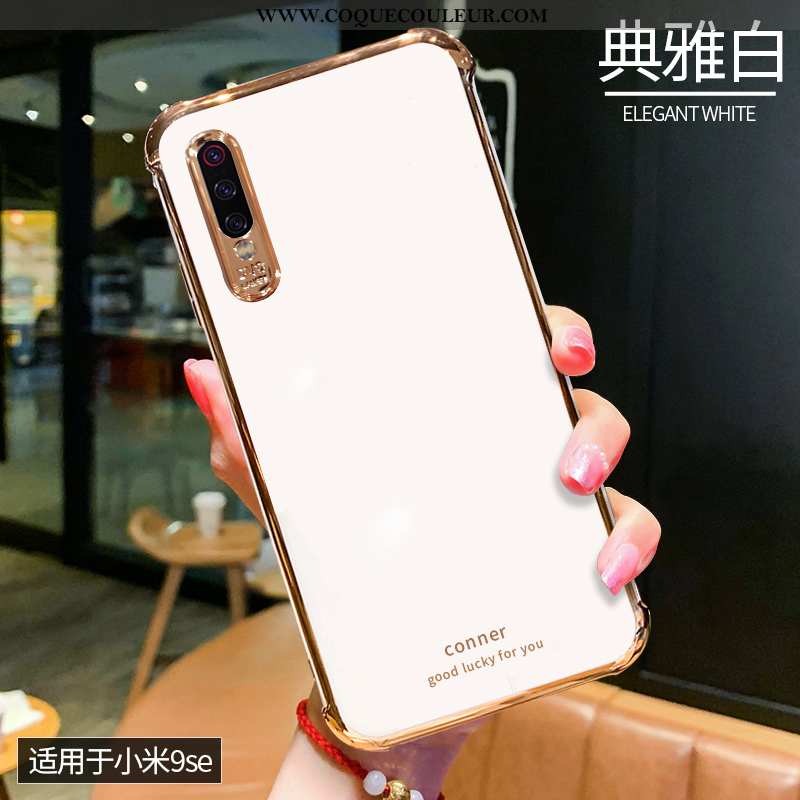 Housse Xiaomi Mi 9 Se Mode Petit Téléphone Portable, Étui Xiaomi Mi 9 Se Protection Nouveau Blanche