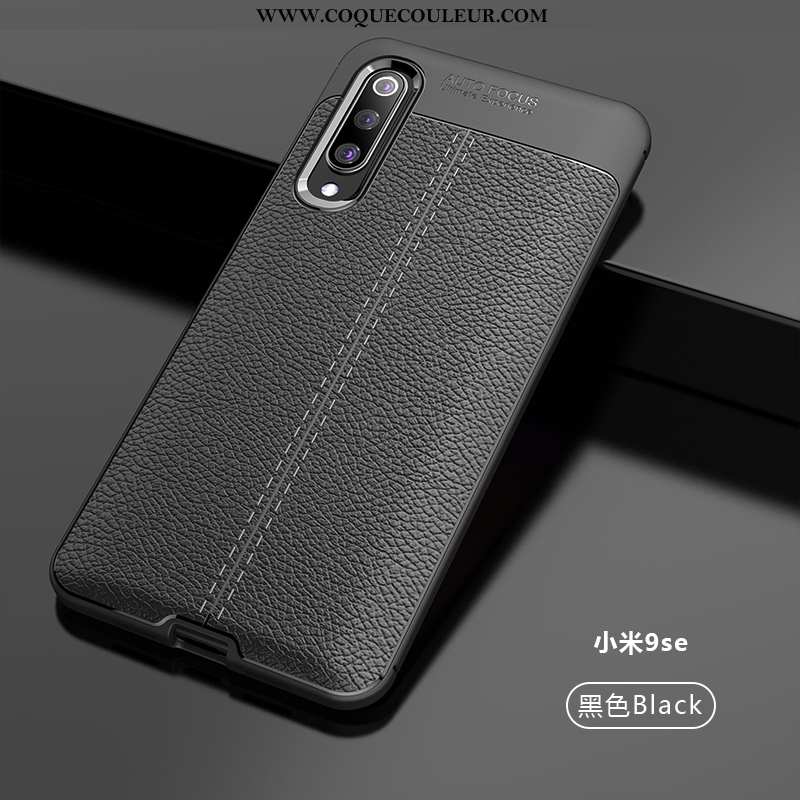 Housse Xiaomi Mi 9 Se Tendance Coque Tout Compris, Étui Xiaomi Mi 9 Se Cuir Nouveau Noir