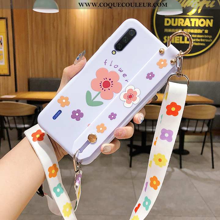 Étui Xiaomi Mi 9 Se Cou Suspendu Vent Téléphone Portable, Coque Xiaomi Mi 9 Se Fluide Doux Blanche