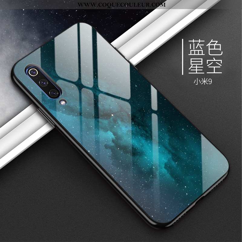 Coque Xiaomi Mi 9 Protection Personnalité Tempérer, Housse Xiaomi Mi 9 Verre Mode Blanche