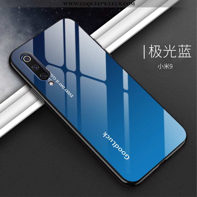 Coque Xiaomi Mi 9 Protection Personnalité Tempérer, Housse Xiaomi Mi 9 Verre Mode Blanche