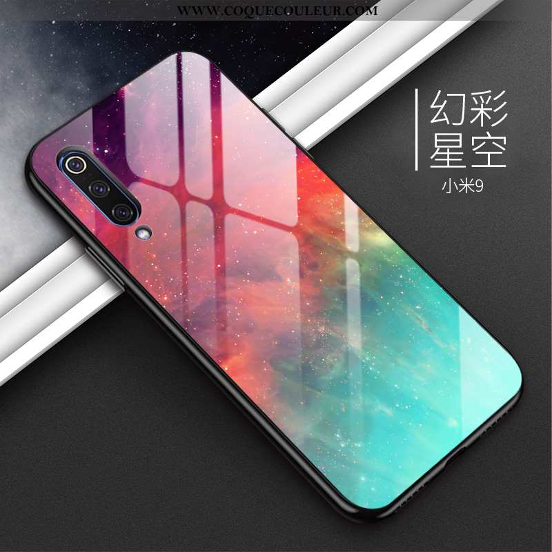 Coque Xiaomi Mi 9 Protection Personnalité Tempérer, Housse Xiaomi Mi 9 Verre Mode Blanche