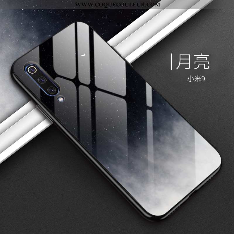 Coque Xiaomi Mi 9 Protection Personnalité Tempérer, Housse Xiaomi Mi 9 Verre Mode Blanche