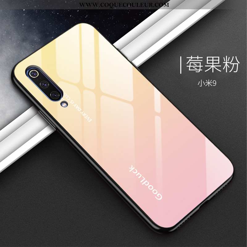 Coque Xiaomi Mi 9 Protection Personnalité Tempérer, Housse Xiaomi Mi 9 Verre Mode Blanche