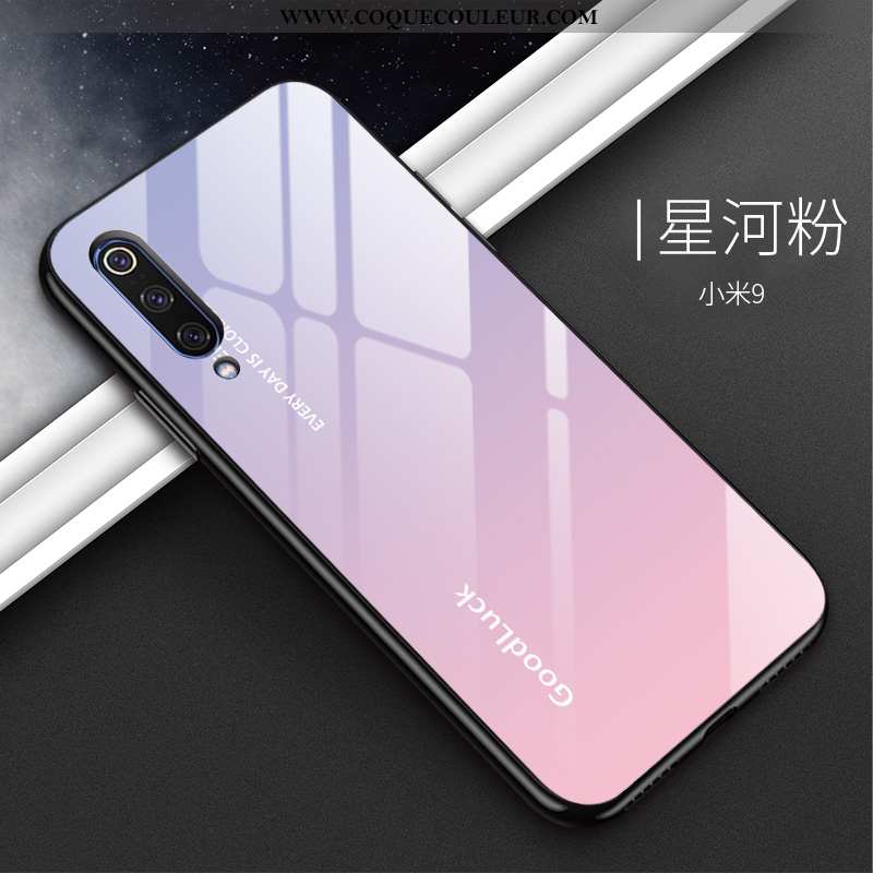 Coque Xiaomi Mi 9 Protection Personnalité Tempérer, Housse Xiaomi Mi 9 Verre Mode Blanche