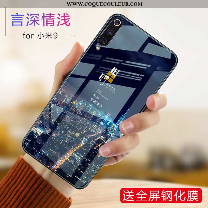 Housse Xiaomi Mi 9 Tendance Petit Coque, Étui Xiaomi Mi 9 Fluide Doux Violet