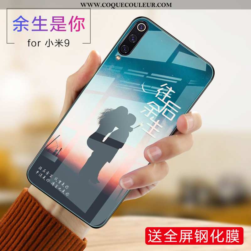 Housse Xiaomi Mi 9 Tendance Petit Coque, Étui Xiaomi Mi 9 Fluide Doux Violet