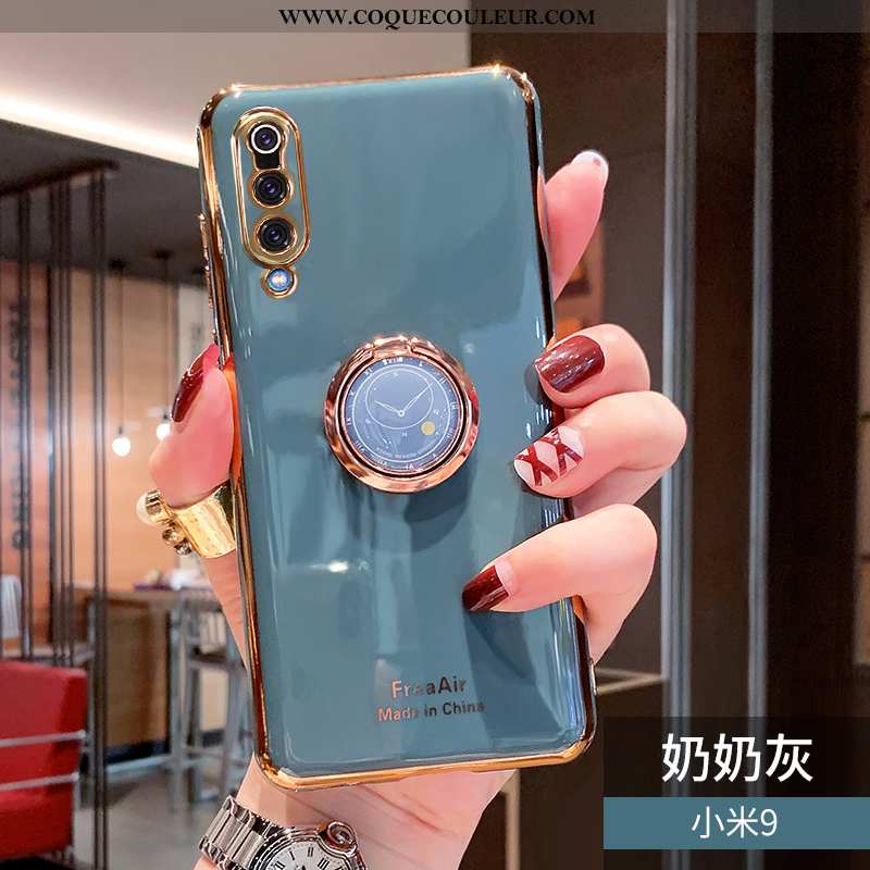 Housse Xiaomi Mi 9 Tendance Étui Simple, Xiaomi Mi 9 Fluide Doux Net Rouge Gris