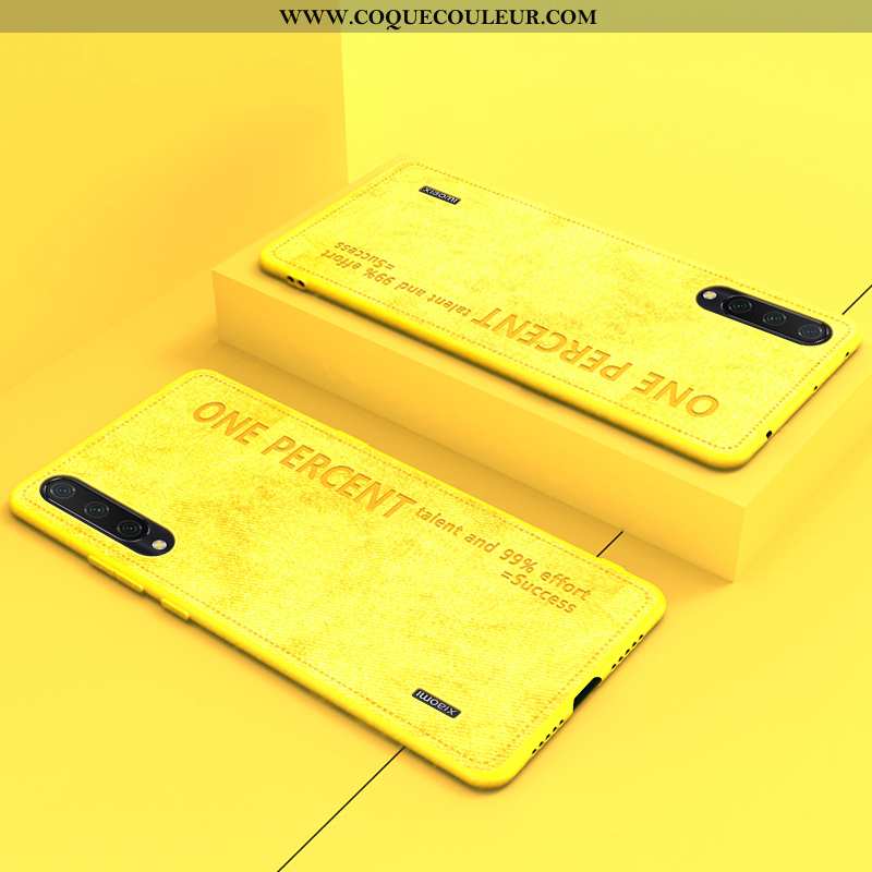 Coque Xiaomi Mi 9 Fluide Doux Original Petit, Housse Xiaomi Mi 9 Protection Étui Jaune